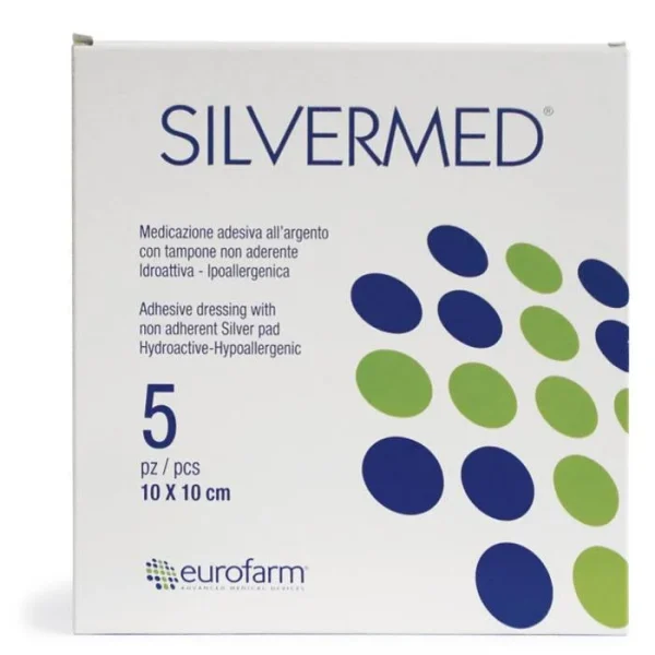 پانسمان نقره جاذب چسبدار سیلورمد - Euroderm Silvermed