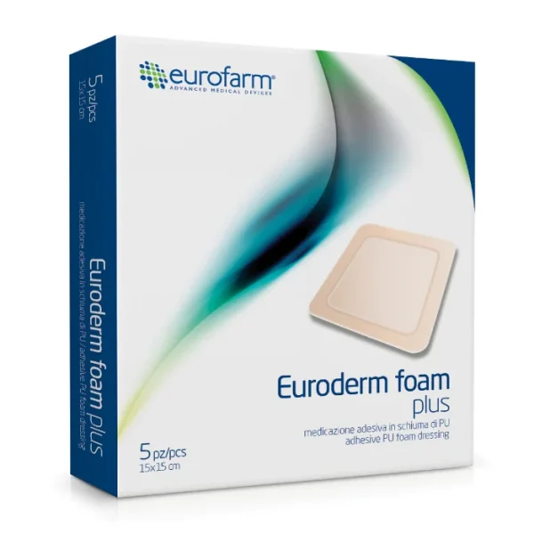 پانسمان فوم پلی اورتان یورودرم چسب دار - Euroderm Foam Plus