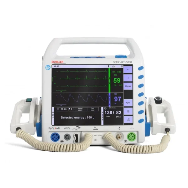 الکتروشوک شیلر مدل Defiguard 5000 | دفیبریلاتور پیشرفته بیمارستانی و آمبولانس